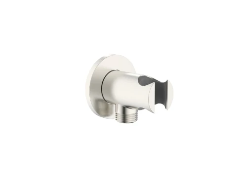 1952101 Vivo muuraansluitbocht met douchehouder 1/2 - Brushed Nickel PVD - geborsteld mat PVD