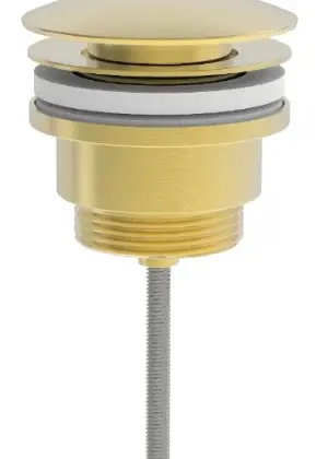 1952119 Vivo afvoerplug universeel - click-clack - open plug - Brushed Gold PVD - goud mat PVD