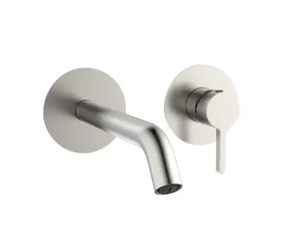 Vivo afwerkset voor muurinbouw wastafelmengkraan - Brushed Nickel PVD - geborsteld mat PVD 1952120