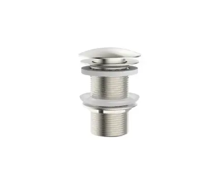 1952190 Vivo afvoerplug zonder overloop - click-clack - open plug - Brushed Nickel PVD - geborsteld mat PVD