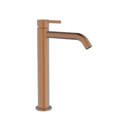 1984936 Vivo wastafelmengkraan verhoogd met coldstart - zonder lediging - Brushed Copper PVD - koper mat PVD