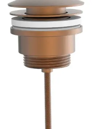 1984976 Vivo afvoerplug universeel - click-clack - open plug - Brushed Copper PVD - koper mat PVD