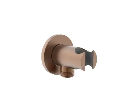 Vivo muuraansluitbocht met douchehouder 1/2 - Brushed Copper PVD - koper mat PVD 1985001