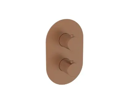 Vivo afwerkset voor muurinbouw douchethermostaat - Brushed Copper PVD - koper mat PVD 1985010