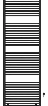 2005948 Calore Rondo elektrische handdoekradiator met ronde buizen 1800 x 600 mm - 1000W - incl thermostaat - zwart mat