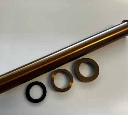 2018053 Vivo WSS sifonbuis met kraag 32 x 300 mm - brushed copper PVD / mat koper PVD - incl moer en dichting