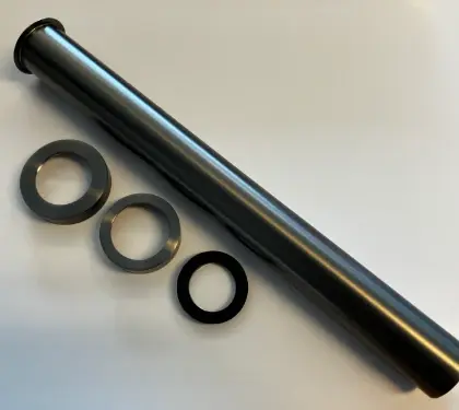 2018054 Vivo WSS sifonbuis met kraag 32 x 300 mm - Gun metal PVD / mat staal PVD - incl moer en dichting