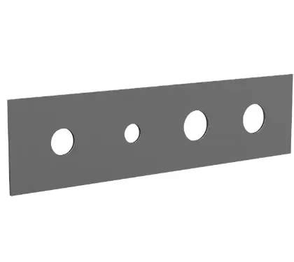 Vivo afdekplaat voor 4-gats badthermostaat - Gun Metal PVD - staal mat PVD 2043123
