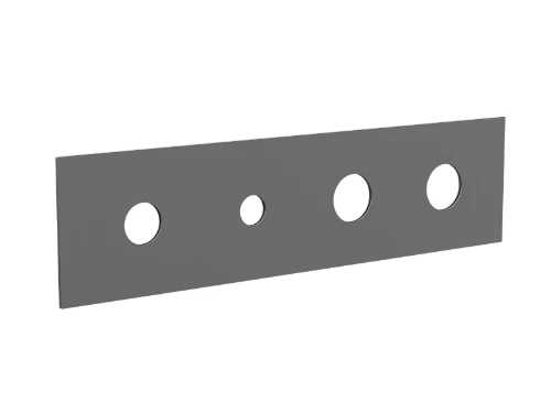 2043123 Vivo afdekplaat voor 4-gats badthermostaat - Gun Metal PVD - staal mat PVD