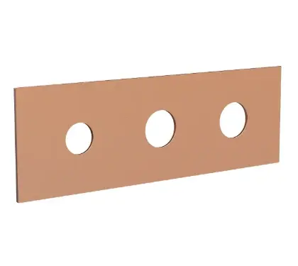 Vivo afdekplaat voor 3-gats douchethermostaat - Brushed Copper PVD - koper mat PVD 2043127