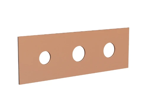2043127 Vivo afdekplaat voor 3-gats douchethermostaat - Brushed Copper PVD - koper mat PVD