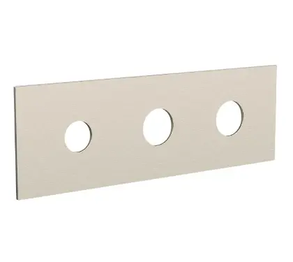 Vivo afdekplaat voor 3-gats douchethermostaat - Brushed Nickel PVD - geborsteld mat PVD 2043130
