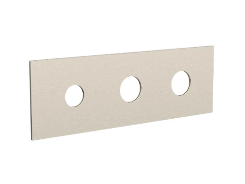 2043130 Vivo afdekplaat voor 3-gats douchethermostaat - Brushed Nickel PVD - geborsteld mat PVD