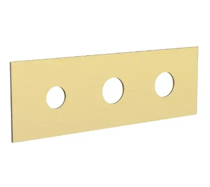 Vivo afdekplaat voor 3-gats douchethermostaat - Brushed Gold PVD - goud mat PVD 2043134