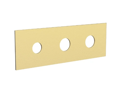 2043134 Vivo afdekplaat voor 3-gats douchethermostaat - Brushed Gold PVD - goud mat PVD