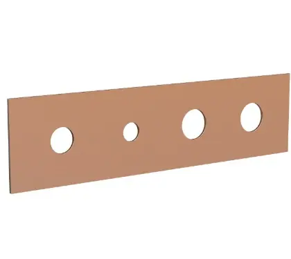 Vivo afdekplaat voor 4-gats badthermostaat - Brushed Copper PVD - koper mat PVD 2043136