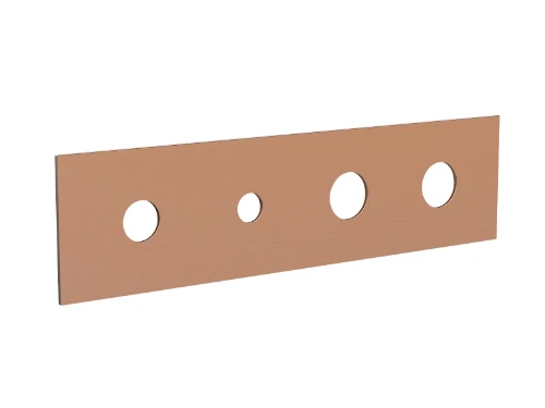 2043136 Vivo afdekplaat voor 4-gats badthermostaat - Brushed Copper PVD - koper mat PVD