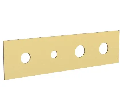 Vivo afdekplaat voor 4-gats badthermostaat - Brushed Gold PVD - goud mat PVD 2043137
