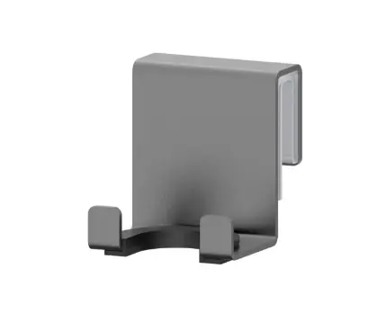 Vivo houder voor wisser voor glazen wand - Gun Metal PVD - staal mat PVD 2048181
