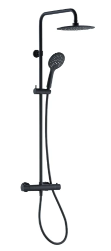 Rondo showerset Safetouch in hoogte verstelbaar (815-1165mm) - zwart mat PVD - Belgaqua gekeurd 2050999