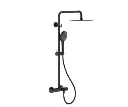 2058527 Vivo 3.0 showerset met druktoets - douchethermostaat met hoofd- en handdouche - zwart mat PVD