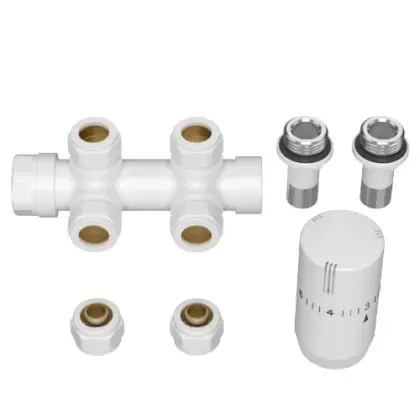 2067164 Radect thermostatiseerbaar H-stuk haaks 1/2 x 15 - verkeerswit RAL 9016