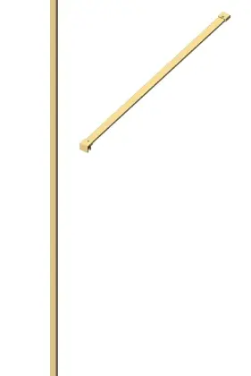 2067801 Open Wall 2.0 muurprofiel + rechte stabilisatiestang 1200 mm - Brushed Gold - goud mat