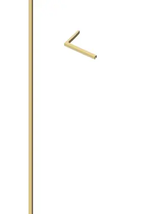 Open Wall 2.0 muurprofiel + haaks stabilisatieprofiel links 160 x 250 mm - Brushed Gold - goud mat - voor wanden t/m 1200 mm 2067813
