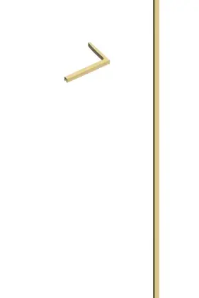 2067832 Open Wall 2.0 muurprofiel + haaks stabilisatieprofiel rechts 160 x 250 mm - Brushed Gold - goud mat - voor wanden t/m 1200 mm - voor wanden t/m 1200 mm