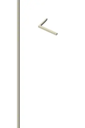 Open Wall 2.0 muurprofiel + haaks stabilisatieprofiel links 160 x 250 mm - Brushed Nickel - geborsteld mat - voor wanden t/m 1200 mm - voor wanden t/m 1200 mm 2067836