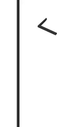Open Wall 2.0 muurprofiel + haaks stabilisatieprofiel links 160 x 250 mm - zwart mat - voor wanden t/m 1200 mm - voor wanden t/m 1200 mm 2067853