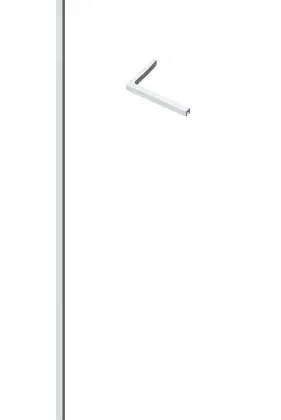 Open Wall 2.0 muurprofiel + haaks stabilisatieprofiel links 160 x 250 mm - chroom - voor wanden t/m 1200 mm - voor wanden t/m 1200 mm 2067909