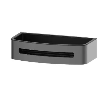 2069136 Vivo douchekorf met zwarte inzet - Gun Metal PVD - mat staal PVD