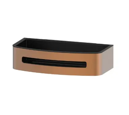 2069167 Vivo douchekorf met zwarte inzet - Brushed Copper PVD - koper mat PVD