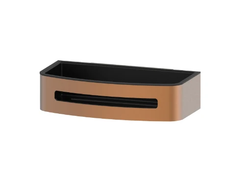 Vivo douchekorf met zwarte inzet - Brushed Copper PVD - koper mat PVD 2069167