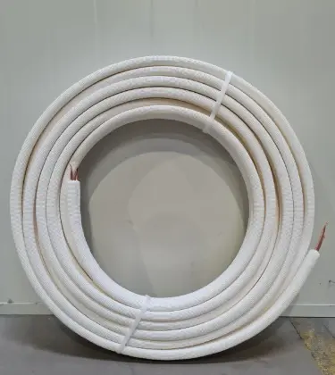 21028068271 Airco II Twin geisoleerde koper koelleiding 1/4 x 1/2 (rollengte 30m) - wit - met isolatie 9mm Pe-X - prijs per meter - verkoop per rol