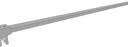 215.666.666.PL Open Wall traverse regelbaar 800 - 1200 mm - chroom
