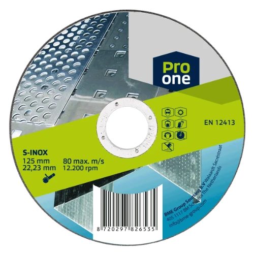 S-Inox snijschijf voor metalen - 125 mm x 22,23 mm (doos van 10st) 2653