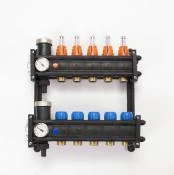 UFH kunststof collectorset voor vloerverwarming met topmeters en regelkranen 4/4 - 12 x EK3/4 400712BR