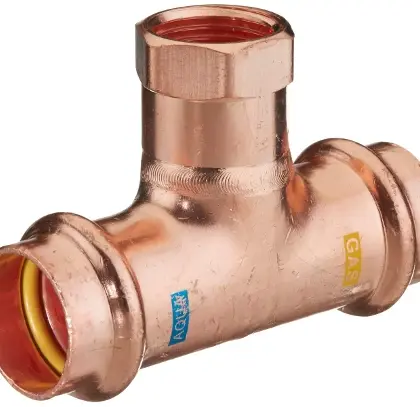 45120223422 Combiline Aquagas verloop T-stuk met binnendraad 22 x 3/4 F x 22 mm (V-profiel)