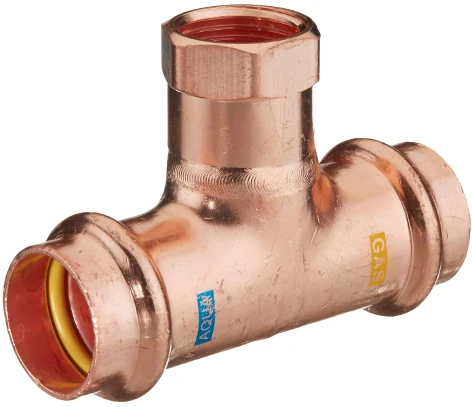 Combiline Aquagas verloop T-stuk met binnendraad 28 x 1/2 F x 28 mm (V-profiel) 45120281228