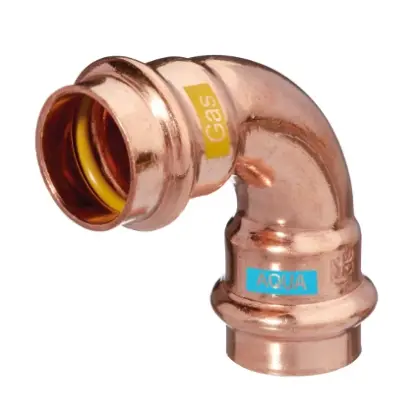 452002828 Combiline Aquagas bocht 90° FF 28 x 28 mm (V-profiel)