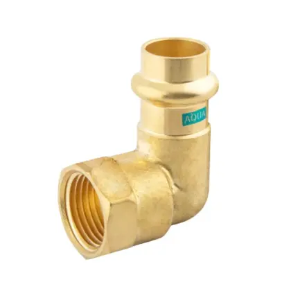 4528022034 Combiline Aquagas messing overgangsbocht 90° FF 22 x 3/4 F