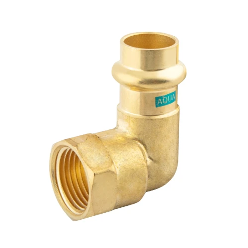 Combiline Aquagas messing overgangsbocht 90° FF 22 x 3/4 F 4528022034