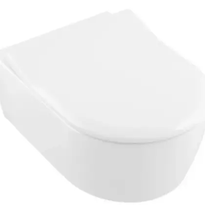 4657RS01 Verde hangtoilet PACK DirectFlush 370 x 530 mm (hangtoilet + slimseat zitting met softclose) - wit - zonder spoelrand