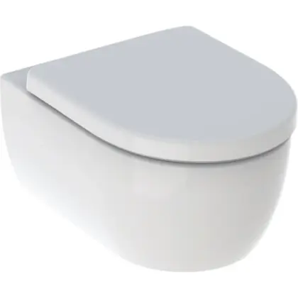 501.979.01.1 Bow by Geberit hangtoilet PACK Rimfree (hangtoilet + zitting softclose) zonder spoelrand - wit - 355 x 530 mm