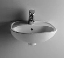 5078L003-1029 Normus handwasser 450 x 360 mm - wit - met kraangat - met overloop