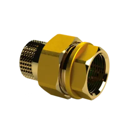 509006S Brassline messing 3-delige rechte koppeling conisch dichtend MF 4/4 x 4/4 (zak 5st) - prijs per stuk - enkel geschikt voor water