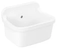 6109B003-0012 Normus uitgietbak met overloop zonder stootrand 430 x 370 mm - afvoer 5/4" - wit - met roostergaten