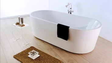 620.25400 Caballo vrijstaand bad 1780 x 800 x 580 mm - wit - zonder sifon (aparte te bestellen) - met overloop en afvoerplug